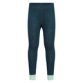 Teal - Front - Mountain Warehouse Childrens-Kids II Merino Wool Base Layer Bottoms