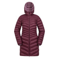 Burgundy - Front - Mountain Warehouse Womens-Ladies Florence Long Padded Jacket