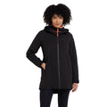 Jet Black - Close up - Mountain Warehouse Womens-Ladies Hilltop II Waterproof Jacket