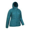 Teal - Side - Mountain Warehouse Womens-Ladies Skyline Extreme Hydrophobic Down Jacket