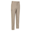 Dark Beige - Pack Shot - Mountain Warehouse Mens Trek Stretch Cargo Trousers