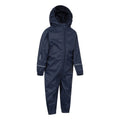 Blue - Back - Mountain Warehouse Childrens-Kids Puddle Waterproof Rain Suit