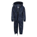 Blue - Pack Shot - Mountain Warehouse Childrens-Kids Puddle Waterproof Rain Suit