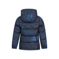 Black - Back - Mountain Warehouse Childrens-Kids Snow II Printed Water Resistant Padded Jacket