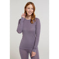 Dusky Purple - Front - Mountain Warehouse Womens-Ladies Merino II Thermal Top