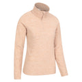 Light Beige - Back - Mountain Warehouse Womens-Ladies Snowdon Melange Fleece Top