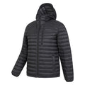 Black - Front - Mountain Warehouse Mens Henry II Extreme Down Filled Padded Jacket