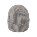 Grey - Back - Mountain Warehouse Mens Ribbed Faux Fur Lined Beanie