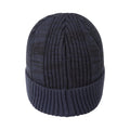 Navy - Back - Mountain Warehouse Mens Ribbed Faux Fur Lined Beanie