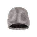 Grey - Front - Mountain Warehouse Mens Ribbed Faux Fur Lined Beanie