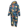 Royal Blue - Lifestyle - Mountain Warehouse Childrens-Kids Puddle Dinosaur Waterproof Rain Suit