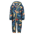 Royal Blue - Pack Shot - Mountain Warehouse Childrens-Kids Puddle Dinosaur Waterproof Rain Suit