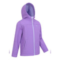 Light Purple - Side - Mountain Warehouse Childrens-Kids Exodus Water Resistant Soft Shell Jacket