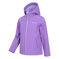 Light Purple - Lifestyle - Mountain Warehouse Childrens-Kids Exodus Water Resistant Soft Shell Jacket