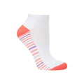 White-Purple-Orange - Close up - Mountain Warehouse Childrens-Kids Trainer Socks (Pack of 5)