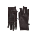 Black - Side - Mountain Warehouse Womens-Ladies Wind Resistant Fleece Lined Winter Gloves