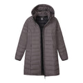 Dark Grey - Close up - Mountain Warehouse Womens-Ladies Furnace Down Long Length Padded Jacket