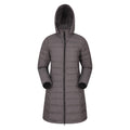 Dark Grey - Front - Mountain Warehouse Womens-Ladies Furnace Down Long Length Padded Jacket