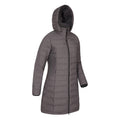 Dark Grey - Back - Mountain Warehouse Womens-Ladies Furnace Down Long Length Padded Jacket