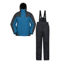 Blue - Front - Mountain Warehouse Mens Ski Jacket & Trousers