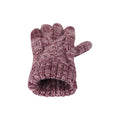 Burgundy - Side - Mountain Warehouse Womens-Ladies Thinsulate Cable Knit Winter Gloves