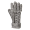 Grey - Front - Mountain Warehouse Womens-Ladies Thinsulate Cable Knit Winter Gloves