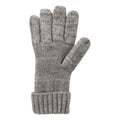 Grey - Back - Mountain Warehouse Womens-Ladies Thinsulate Cable Knit Winter Gloves