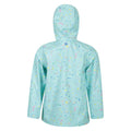 Teal - Back - Mountain Warehouse Childrens-Kids Raindrop Waterproof Jacket And Trousers Set