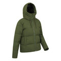 Khaki Green - Side - Mountain Warehouse Womens-Ladies Cosy Extreme Short Down Jacket