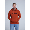 Orange - Front - Animal Mens Rocky Organic Hoodie