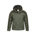 Khaki Green - Pack Shot - Mountain Warehouse Mens Shock Padded Jacket