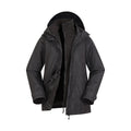 Black - Pack Shot - Mountain Warehouse Womens-Ladies Fell II 3 In 1 Jacket