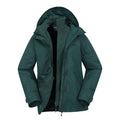 Dark Green - Pack Shot - Mountain Warehouse Womens-Ladies Fell II 3 In 1 Jacket