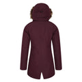 Burgundy - Back - Mountain Warehouse Womens-Ladies Tarka II Long Padded Jacket