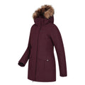 Burgundy - Lifestyle - Mountain Warehouse Womens-Ladies Tarka II Long Padded Jacket