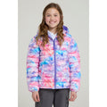 Pink - Front - Mountain Warehouse Childrens-Kids Seasons Watercolour Padded Jacket