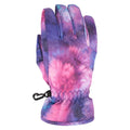 Dark Purple - Front - Mountain Warehouse Childrens-Kids Printed Ski Gloves