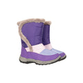 Lilac - Front - Mountain Warehouse Childrens-Kids Caribou Adaptive Snow Boots