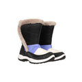 Light Purple - Front - Mountain Warehouse Childrens-Kids Caribou Adaptive Snow Boots