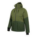 Khaki Green - Side - Mountain Warehouse Mens Interstellar Colour Block Waterproof Ski Jacket
