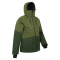 Khaki Green - Lifestyle - Mountain Warehouse Mens Interstellar Colour Block Waterproof Ski Jacket