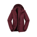 Burgundy - Side - Mountain Warehouse Womens-Ladies Bracken Extreme 3 in 1 Waterproof Jacket