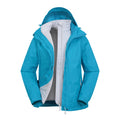 Bright Blue - Pack Shot - Mountain Warehouse Womens-Ladies Bracken Extreme 3 in 1 Waterproof Jacket