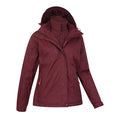 Burgundy - Lifestyle - Mountain Warehouse Womens-Ladies Bracken Extreme 3 in 1 Waterproof Jacket