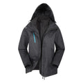 Jet Black - Pack Shot - Mountain Warehouse Womens-Ladies Bracken Extreme 3 in 1 Waterproof Jacket