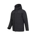 Black - Side - Mountain Warehouse Mens Concord Extreme Down Long Length Jacket