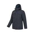 Blue - Side - Mountain Warehouse Mens Concord Extreme Down Long Length Jacket