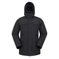 Black - Front - Mountain Warehouse Mens Concord Extreme Down Long Length Jacket