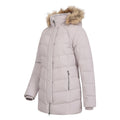 Light Beige - Side - Mountain Warehouse Womens-Ladies Isla II Long Down Jacket