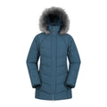 Purple - Close up - Mountain Warehouse Womens-Ladies Isla II Long Down Jacket